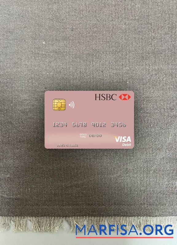 Printable Turkey HSBC Bank visa debit card photolook front template